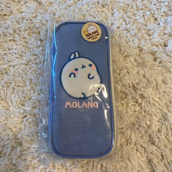 Cute Korean Animal Design Molang Pencil Case/Storage. Blue. OS. Kidcore. Gift. - Picture 2 of 4